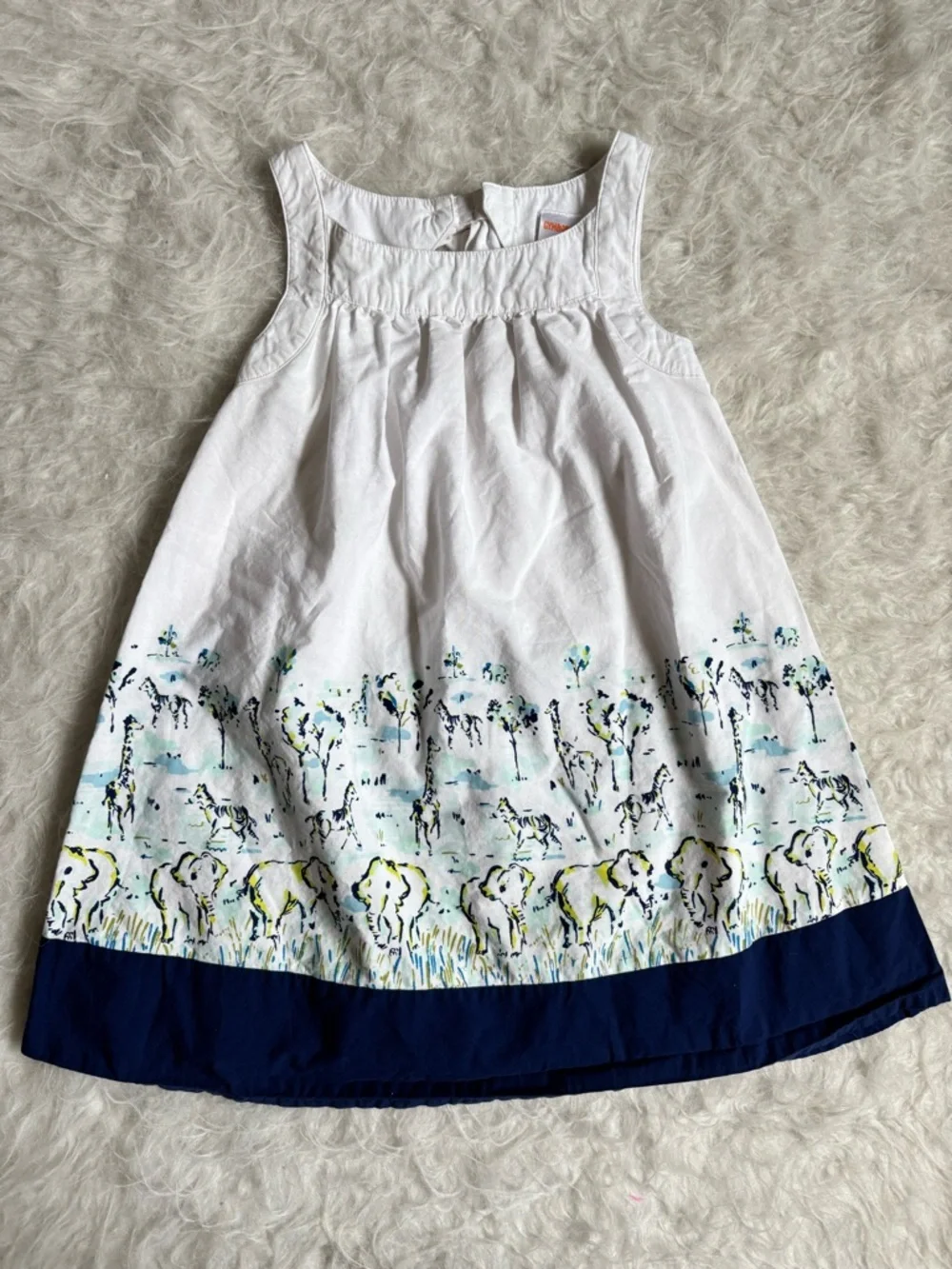 Gymboree Girls Watercolor Safari Print Summer Dress